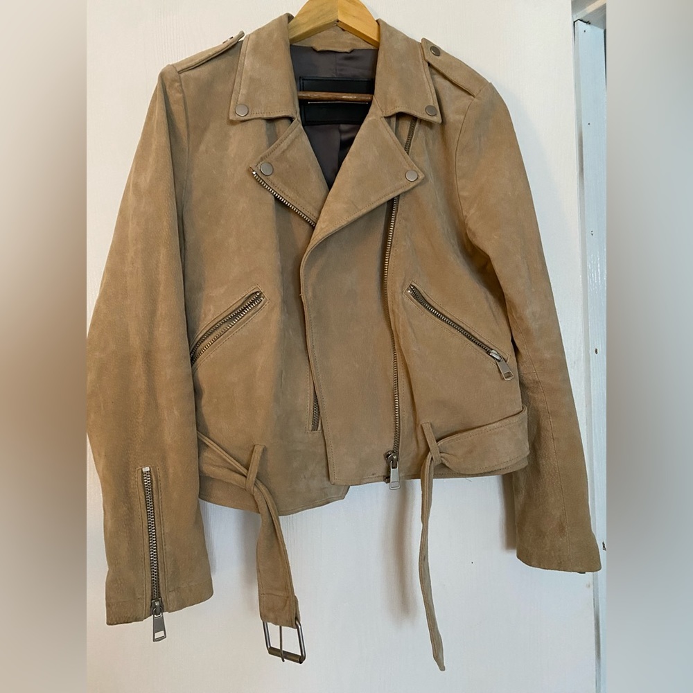 Bagatelle NYC Beige Genuine Leather (Suede) Jacket Size L